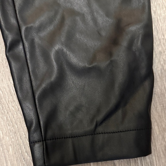 Elegant Black Faux Leather Pantsuit - Picture 2 of 6